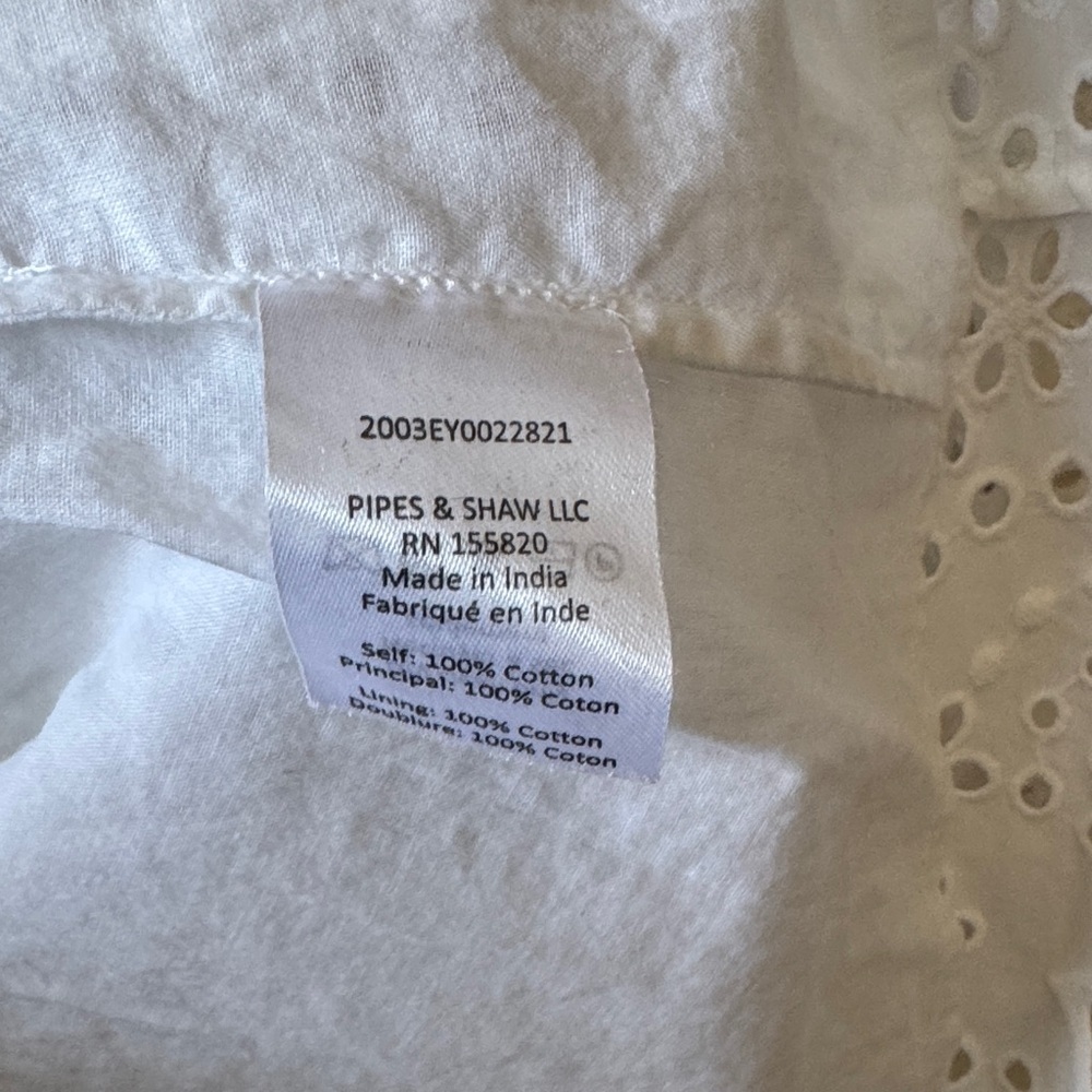 Veronica Beard White Eyelet Dress Size 8 - Picture 4 of 5